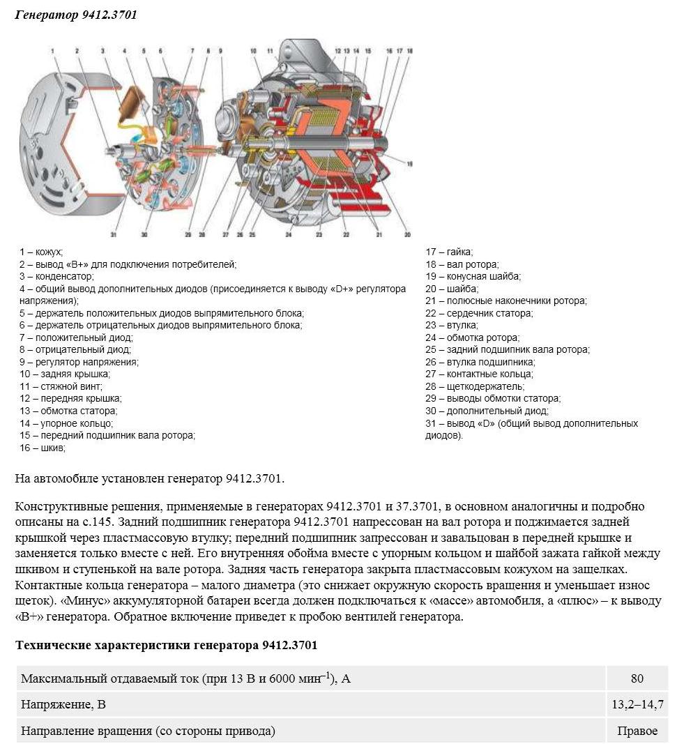 Схема сборки генератора ваз 2107